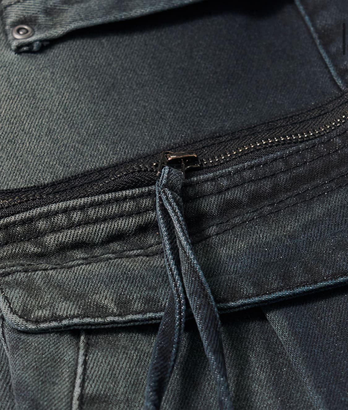 DENIM CARGO JORTS DARK GREEN 상품이미지2