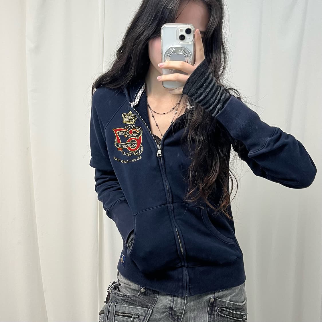 Polo Jeans Company Navy Hoodie Zip-up 상품이미지2