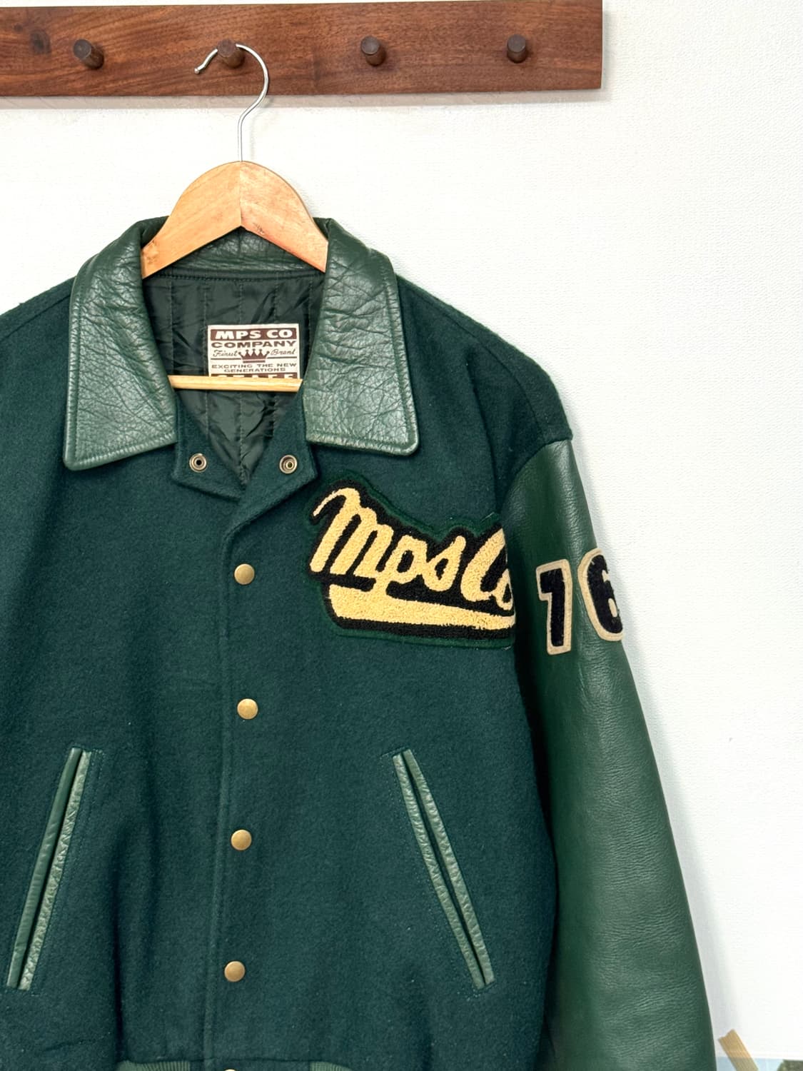 00s MPS Leather arm Varsity Jacket/O32 상품이미지1