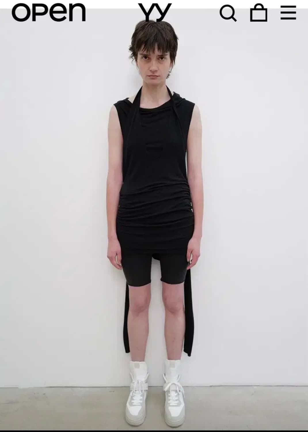 Open yy 오픈 와이와이 볼레로 탑 블랙 CONVERTIBLE 상품이미지2