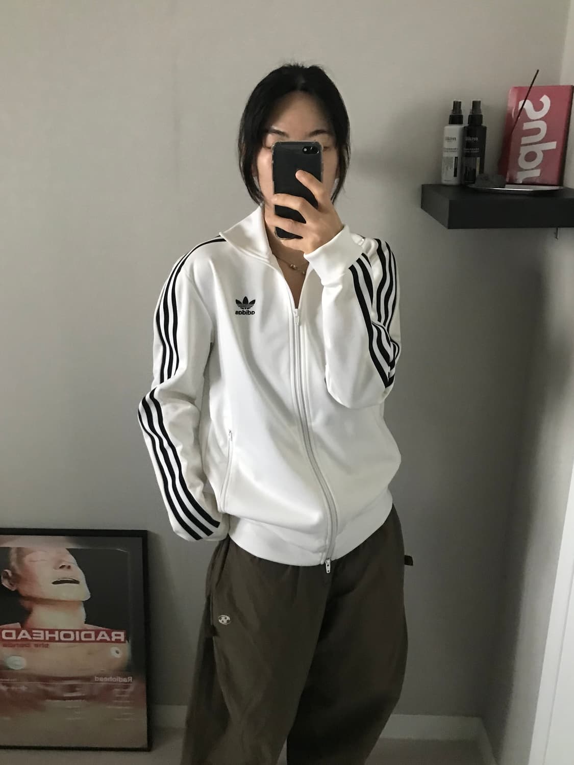 아디다스 오리지널스 베켄바우어 트랙탑 화이트 져지 상품이미지2