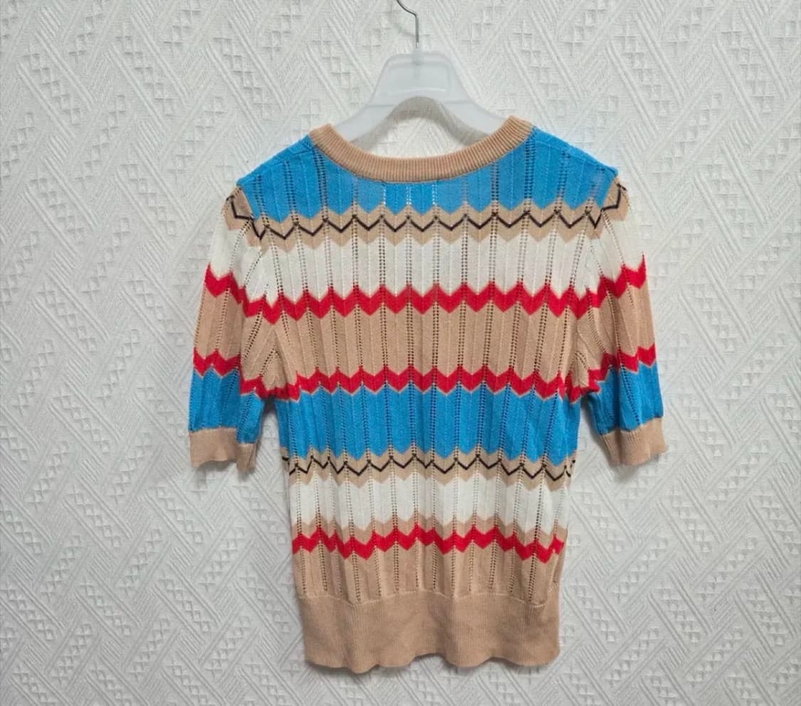 MONOJ) 브이넥 반팔 니트 상품이미지2