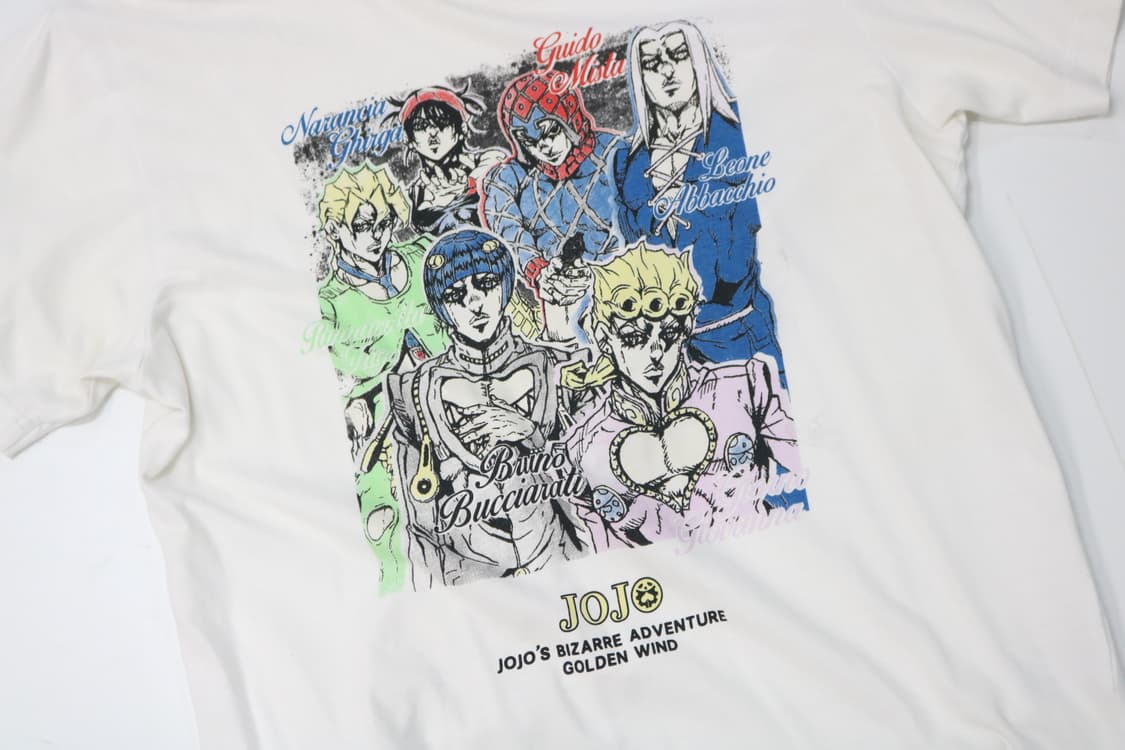 JOJO 죠죠의 기묘한 모험 황금의 바람 빈티지 그래픽 티셔츠 상품이미지3