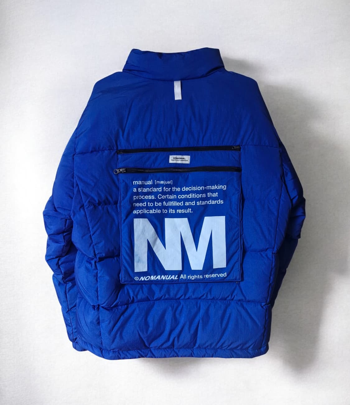 노매뉴얼 백포켓 패딩 블루 M (실측105~110) 상품이미지1