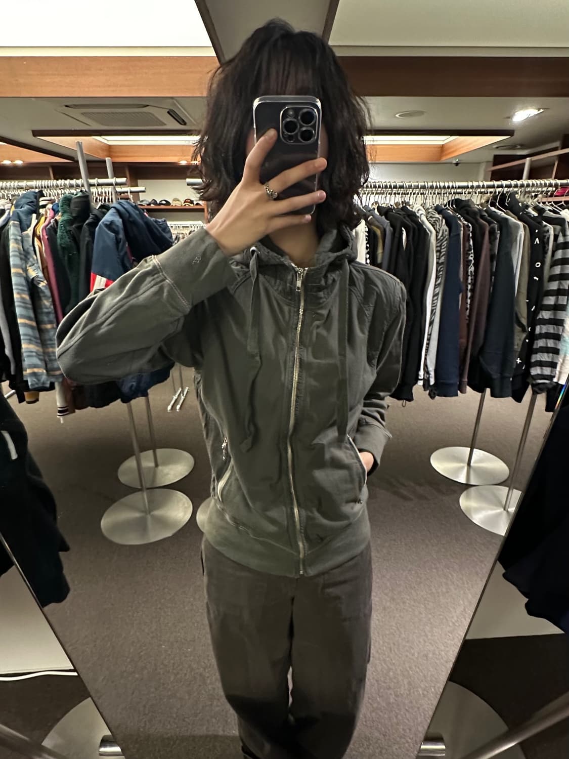 M)BALL 빈티지 하이넥 후드 워크 봄버 자켓 상품이미지1