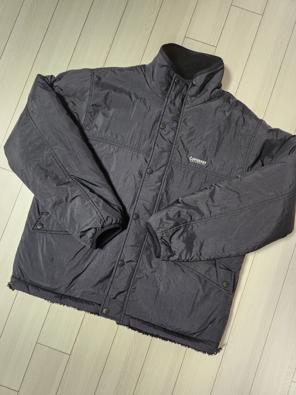 새상품급)커버낫 리버시블 컴피보아 집업 플리스 양면 자켓 사이즈100(L 상품이미지1