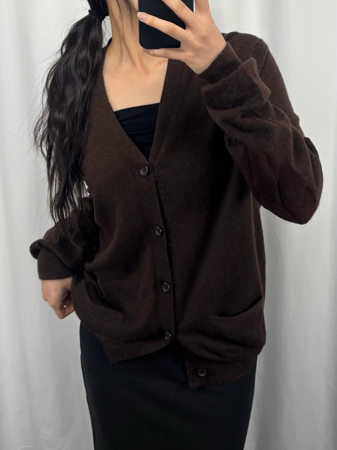 폴로 브라운 메리노울 가디건 상품이미지2