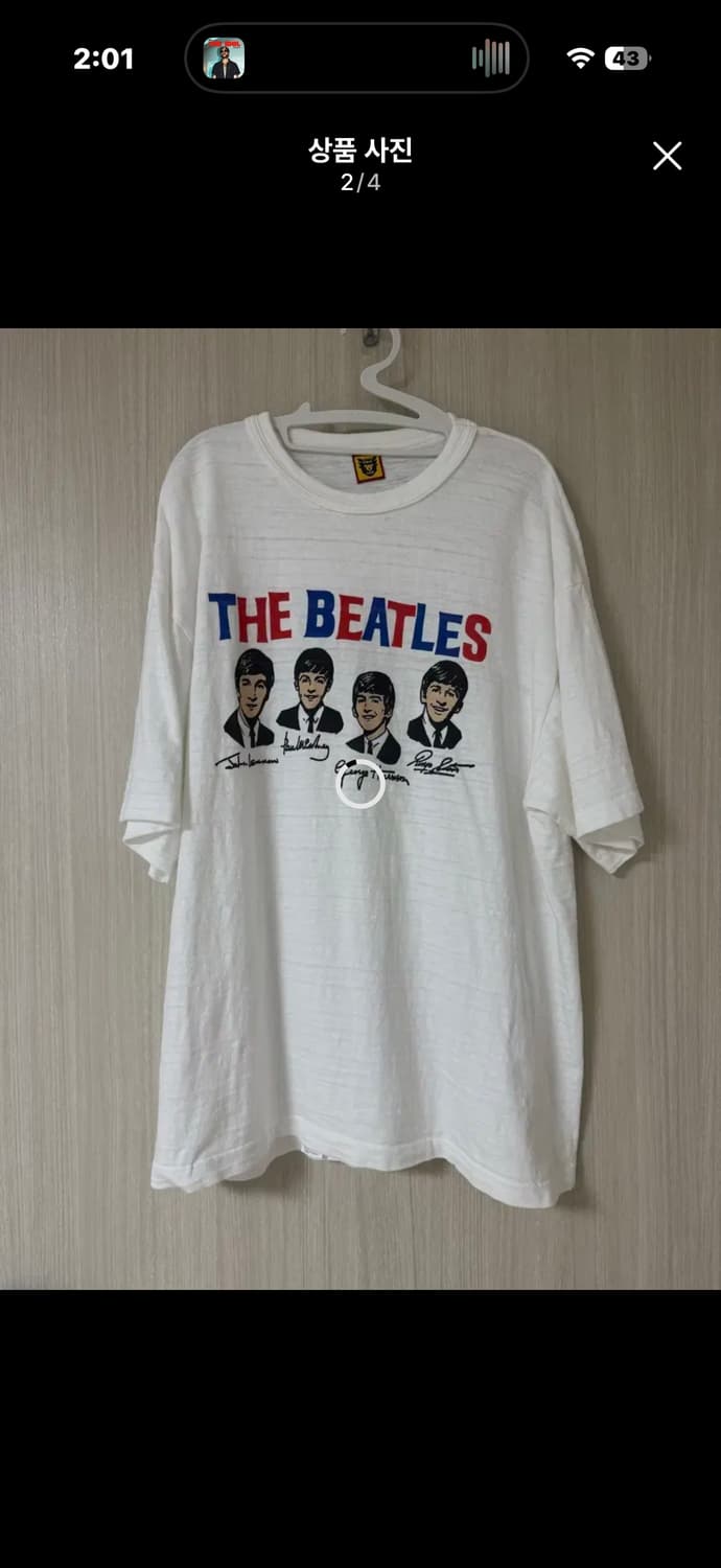 [XXL] 휴먼메이드 비틀즈 티셔츠 화이트  상품이미지2