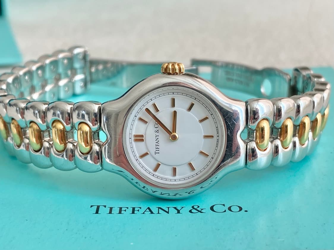 티파니 티솔로 24mm 여성용 스몰 사이즈 18k 콤비 쿼츠 상품이미지4