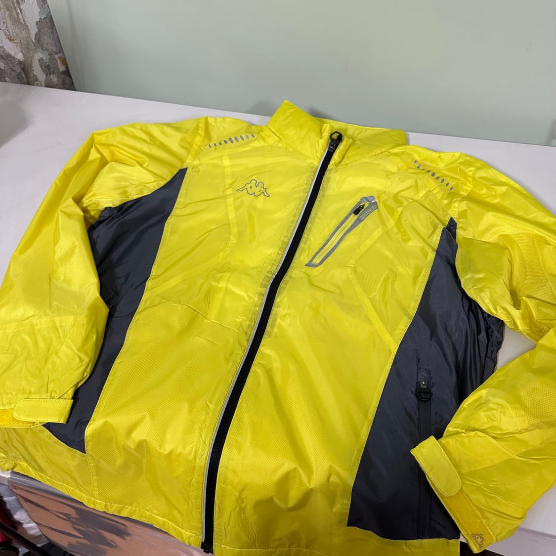 XL 험멜풋볼 엘로우 스카치로고 트레이닝 바막자켓 상품이미지2