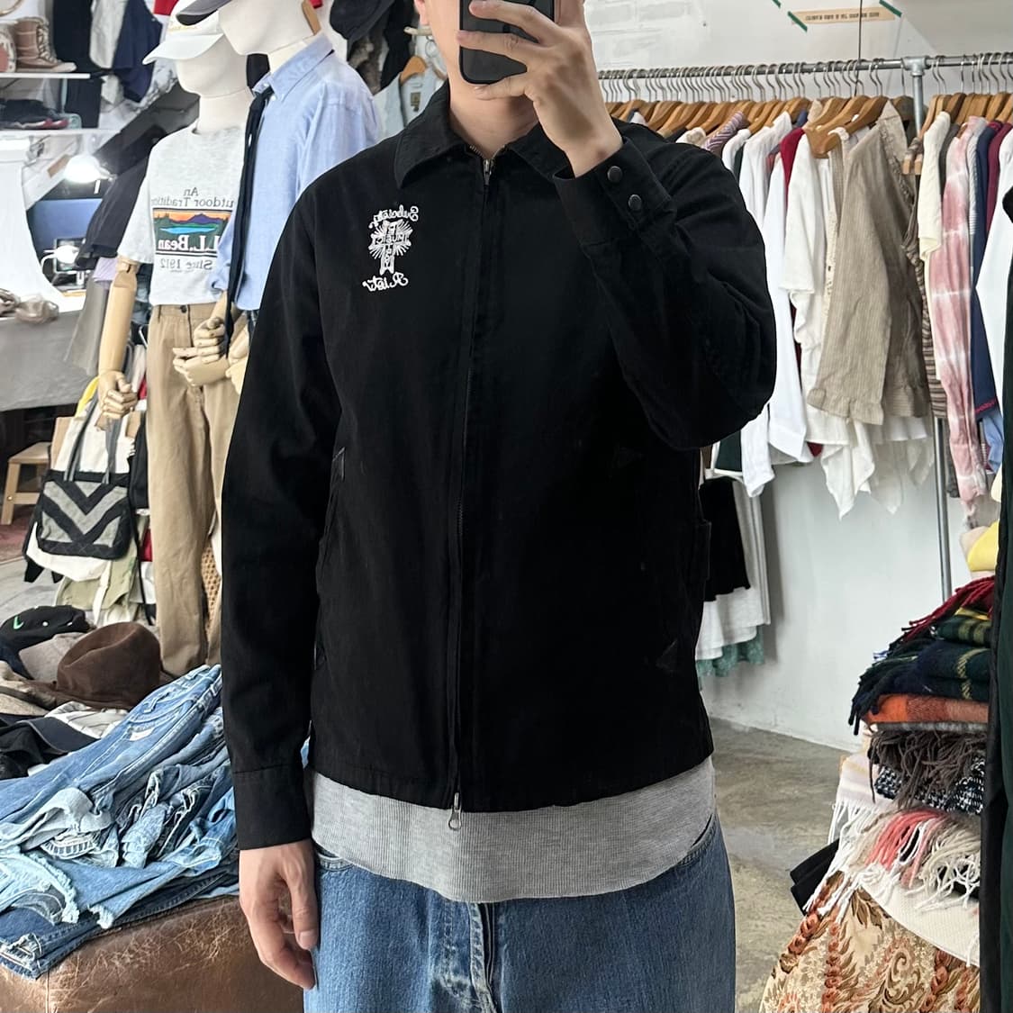 (착용컷) Subciety 자수 자켓 (남성용 98) 상품이미지3