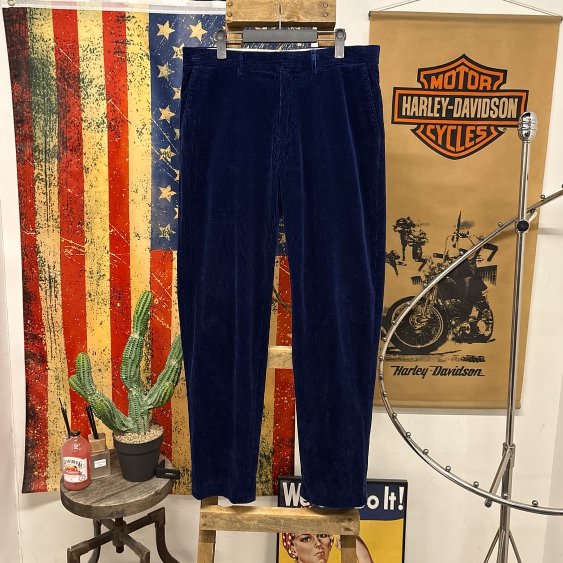 90s 폴로 랄프로렌 프레스턴 로얄블루 코듀로이 팬츠 N91 상품이미지1