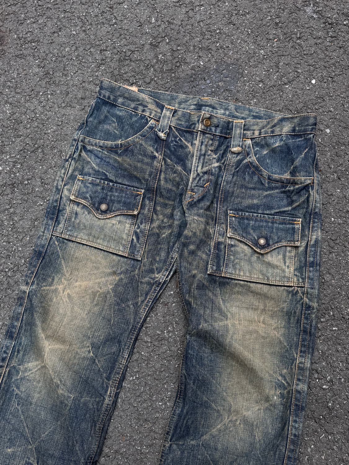 블루웨이 포켓 더티 페이딩 데님팬츠  상품이미지2