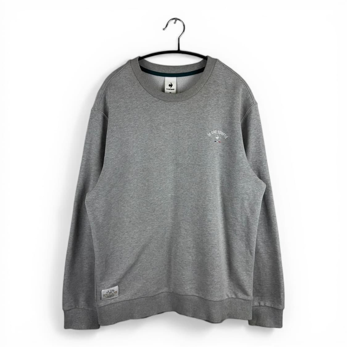  (무료배송)100) 르꼬끄 자수로고 맨투맨 그레이 상품이미지1