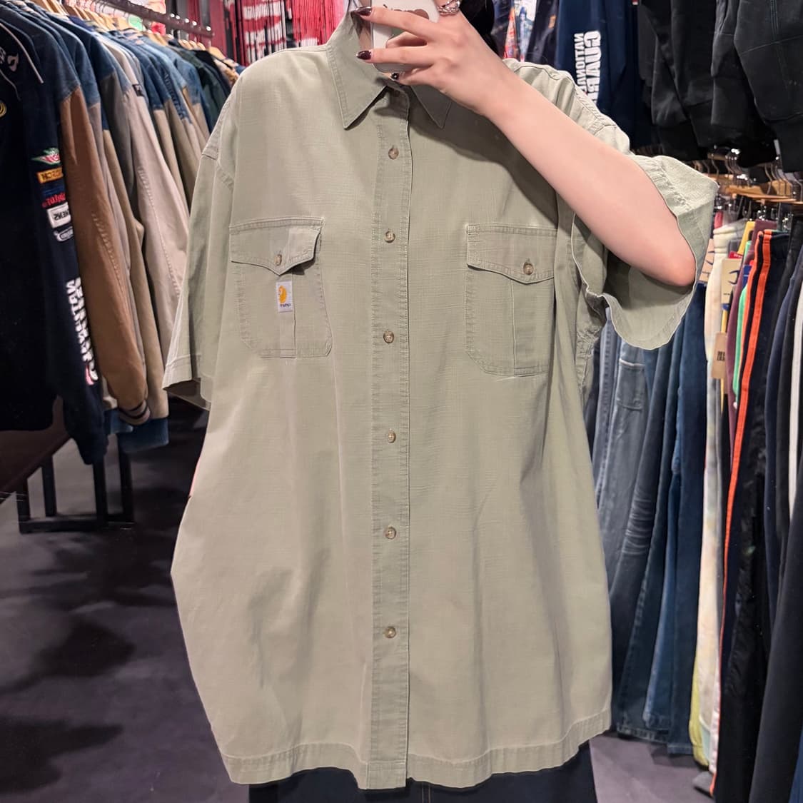 [IM] Carhartt 칼하트 반팔 셔츠 연카키 상품이미지6