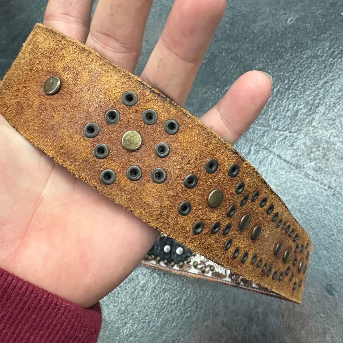 빈티지리얼레더파이톤벨트 상품이미지4