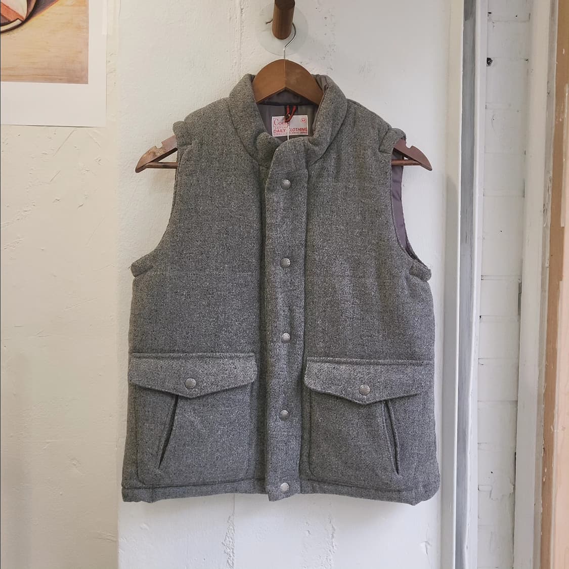 Coen 그레이 모직 패딩베스트 상품이미지1
