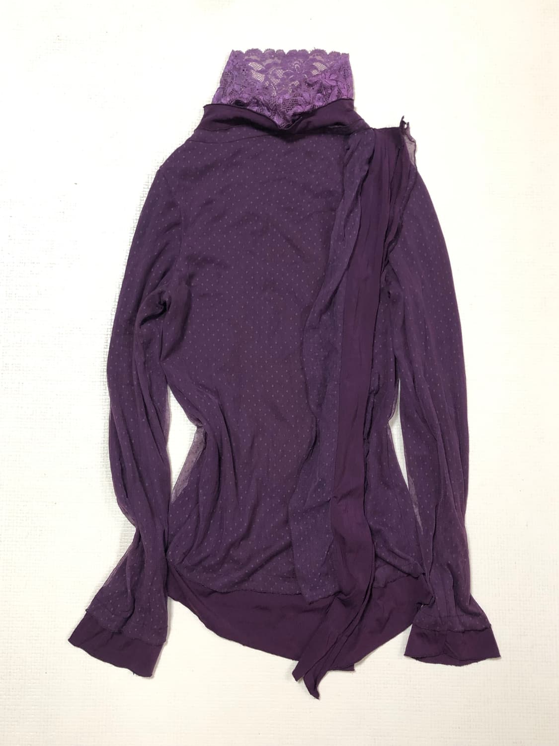 빈티지 퍼플 도트 프릴 탑 상품이미지10