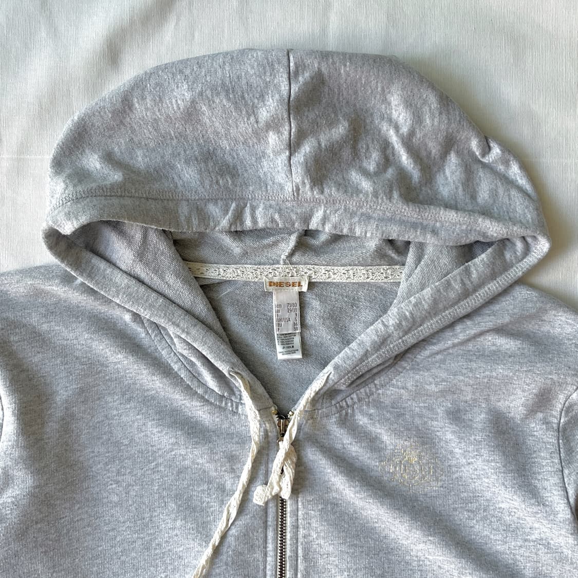 DIESEL lace point hood zip-up 상품이미지5