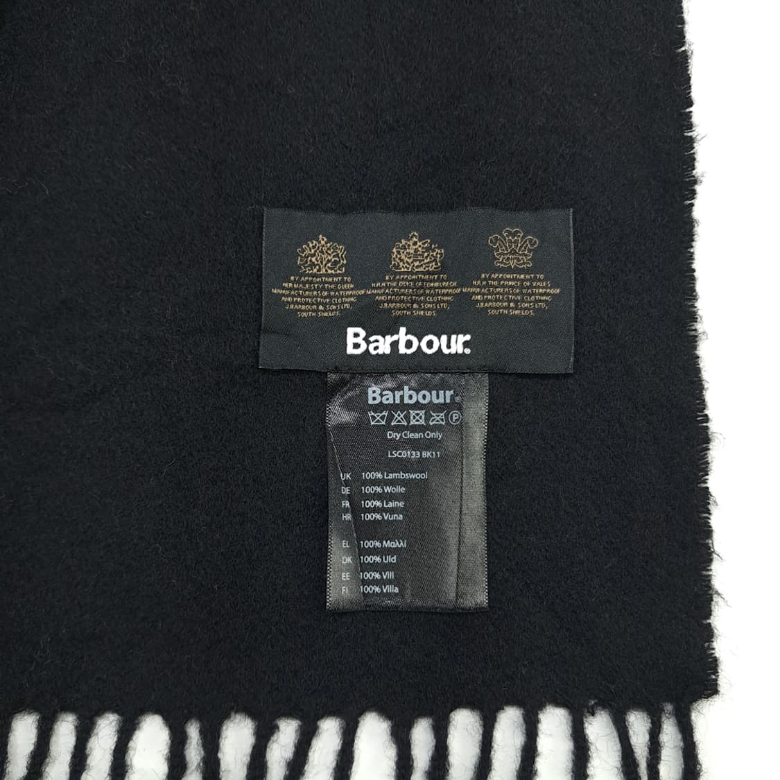 MX137 바버 블랙 램스울 목도리 머플러 상품이미지5