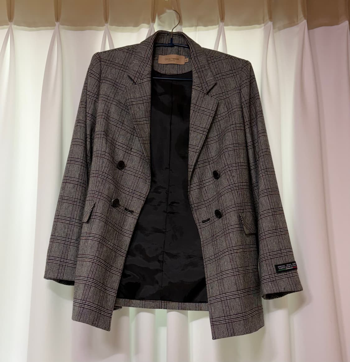 올리비아 하슬러 울 체크 수트셋업 상품이미지2