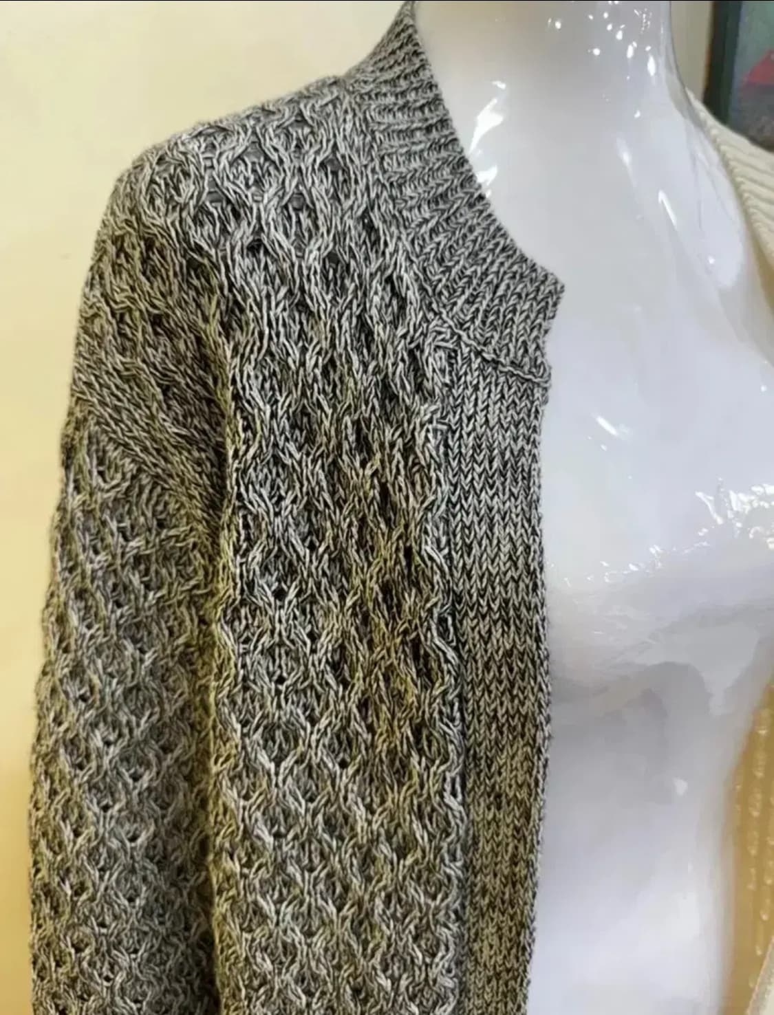 타쿤(THAKOON) 투톤 케이블 니트 가디건/코튼 100 상품이미지5