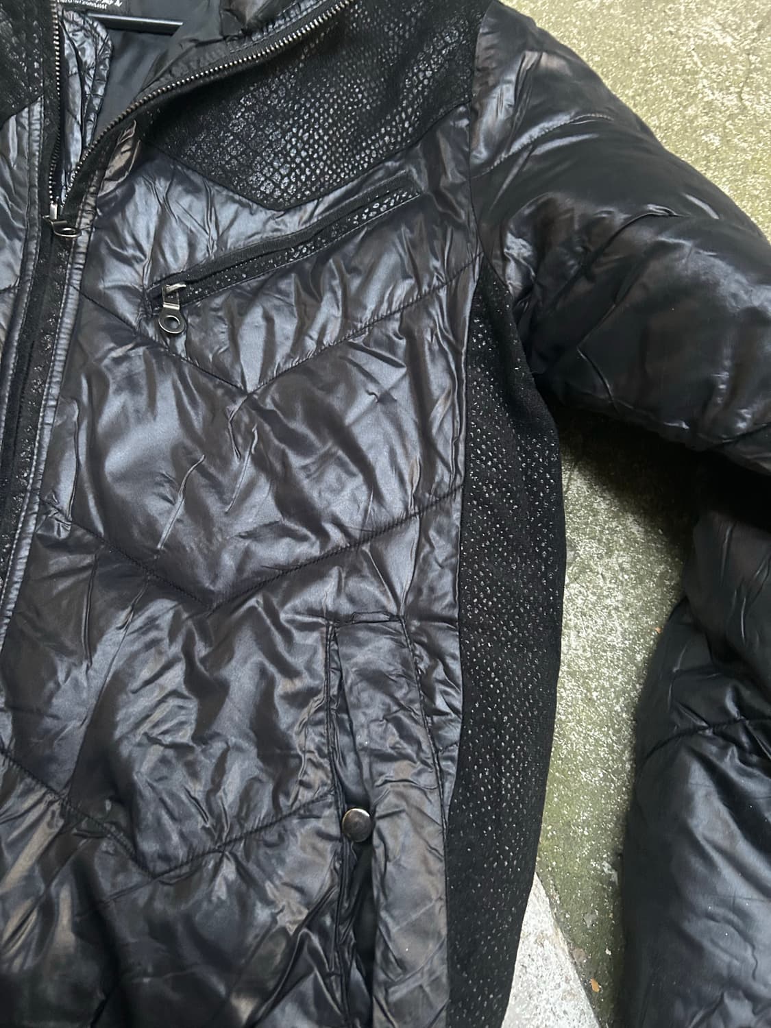 *rare* 2000s V-kei 파이톤 블랙 패딩자켓  상품이미지7