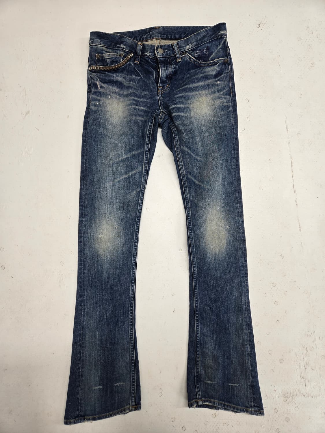 히스테릭 글래머 데님 부츠컷 청바지 데미지진 상품이미지1