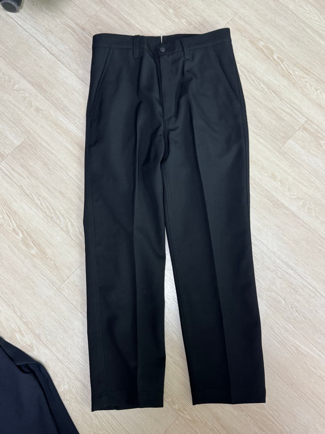 준야 와타나베 맨 파나마 울 팬츠 블랙 상품이미지1