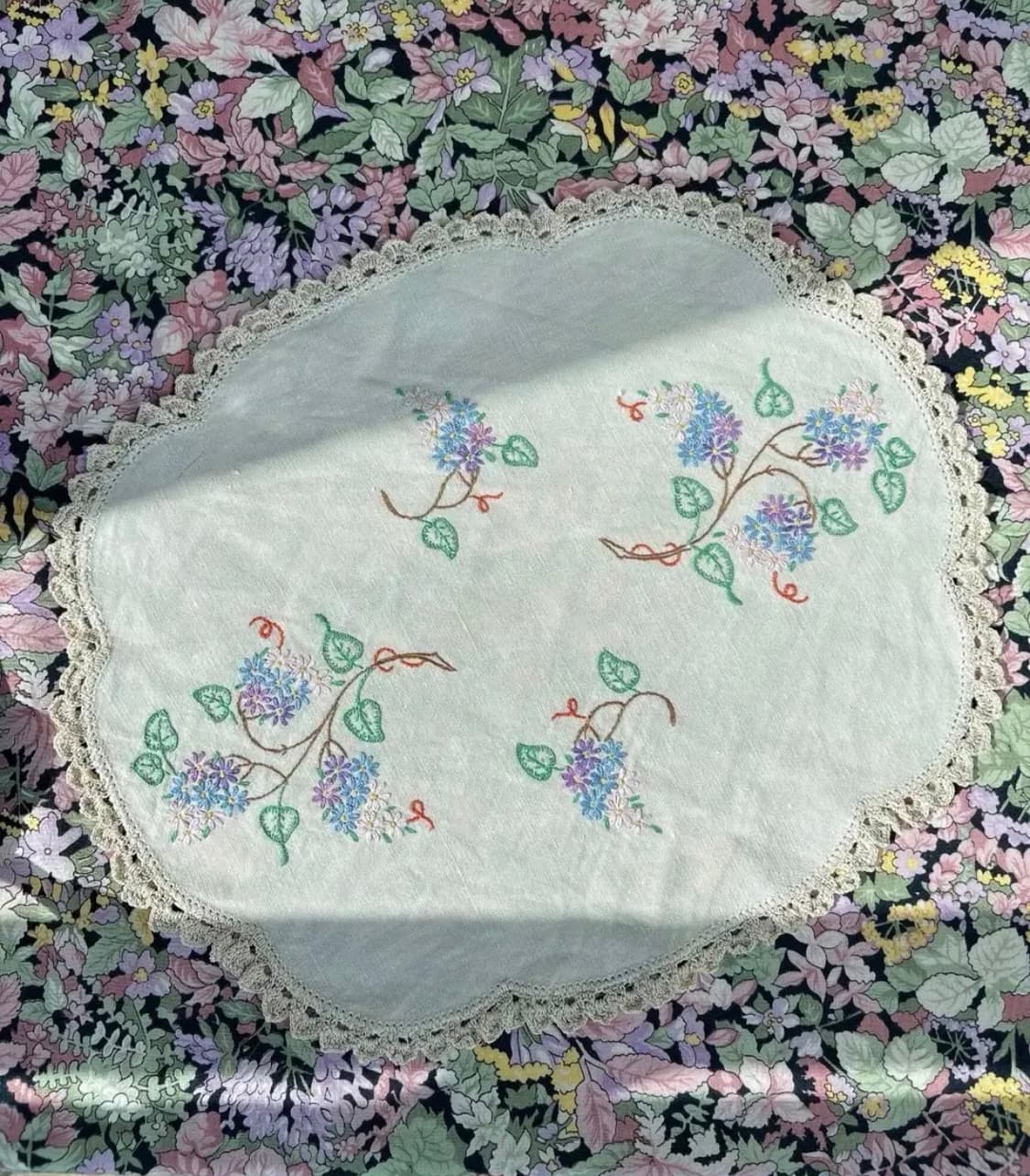 빈티지 손자수 티 매트 상품이미지1