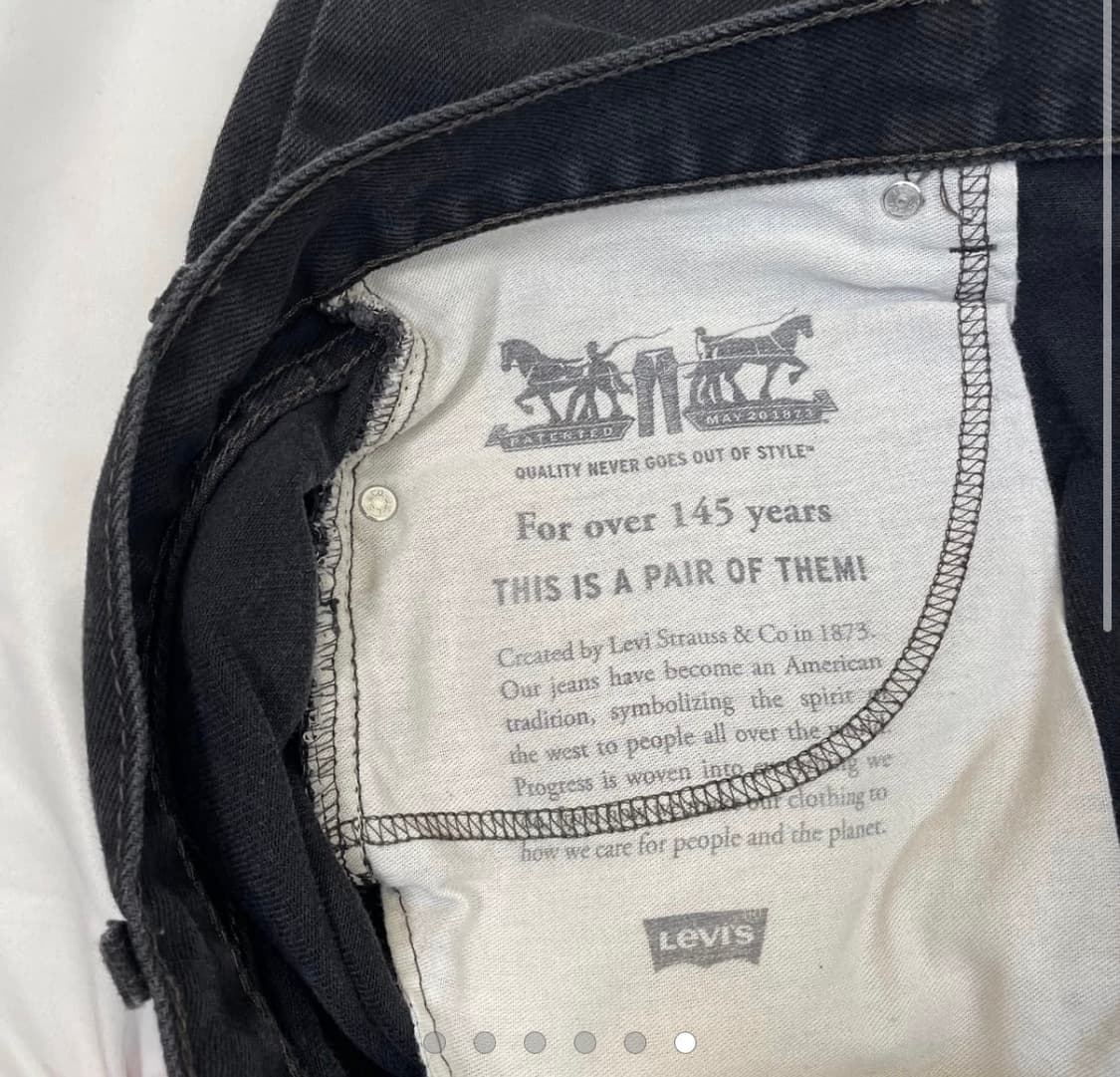 [40x30] 10s 리바이스 550 베이지탭 블랙 상품이미지6