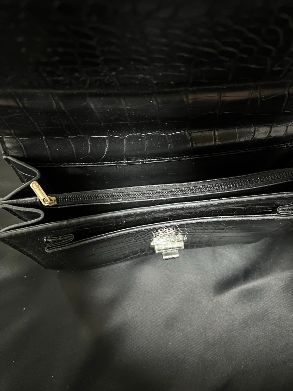 Vintage crocodile blackchain 크록 블랙체인 숄더 상품이미지8