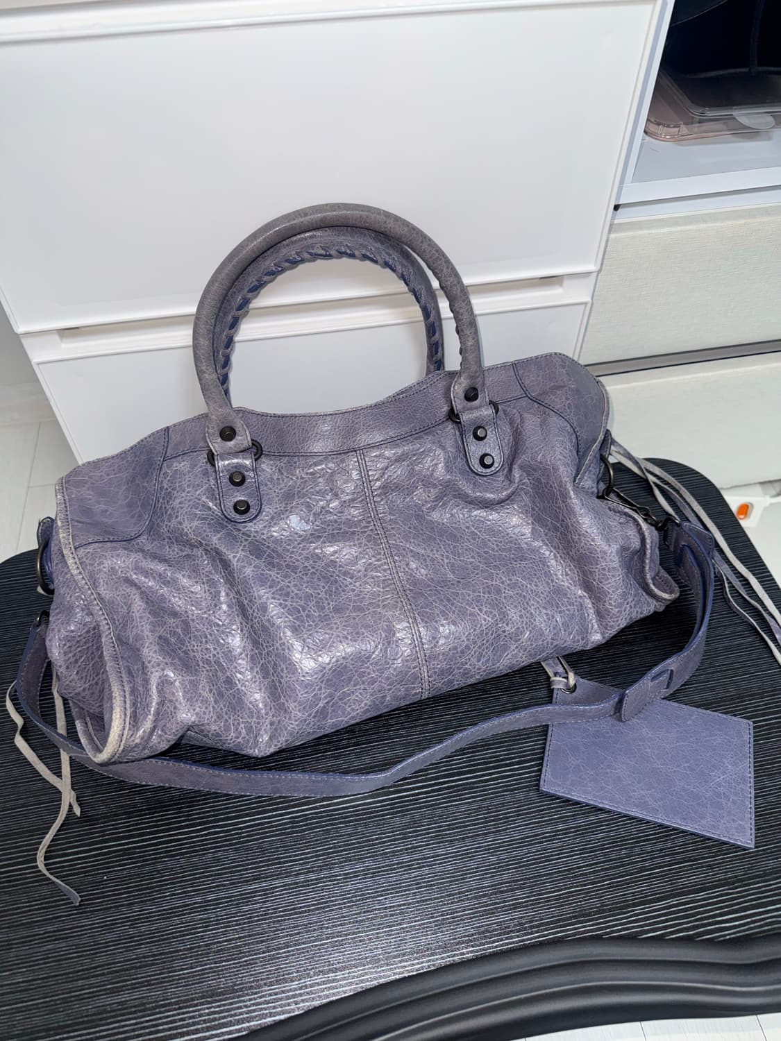 발렌시아가 모터백 연보라 상품이미지5