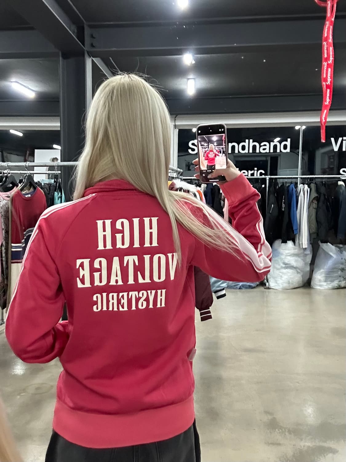 히스테릭 글래머 기타 프린팅 트랙 자켓 집업  상품이미지3