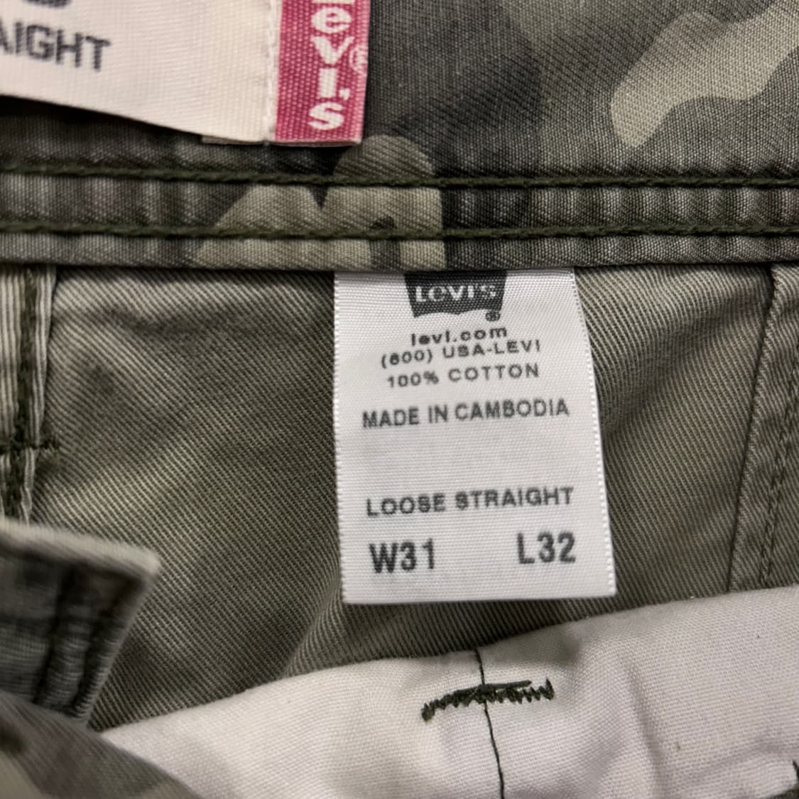 리바이스 워크웨어 루즈 스트레이트 카모 카고팬츠 상품이미지4