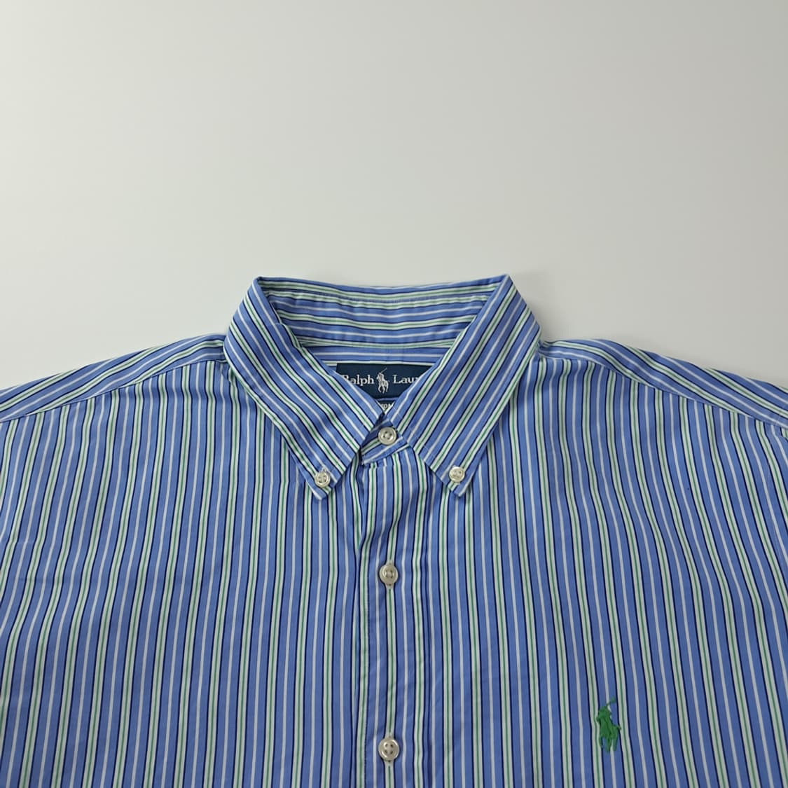CK851 XL 폴로 블루그린 멀티 스트라이프 셔츠 남방 상품이미지2