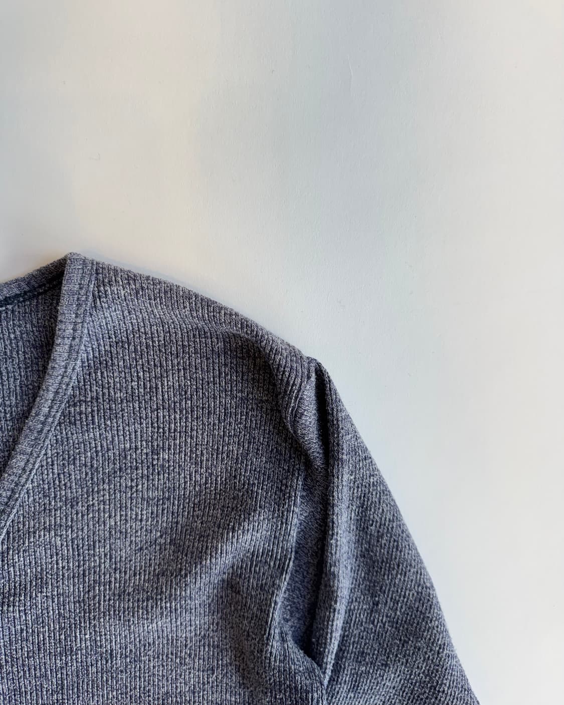 Grey Ribbed Cardigan 상품이미지3