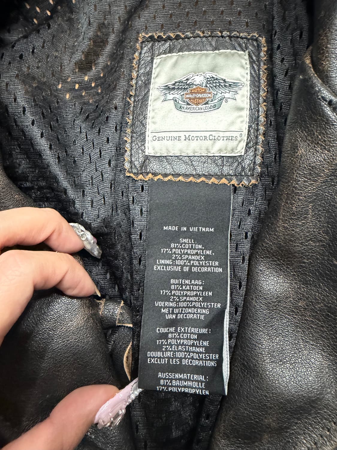 🏍️ 할리데이비슨 정품 가죽 라이더 자켓 (M) 상품이미지8