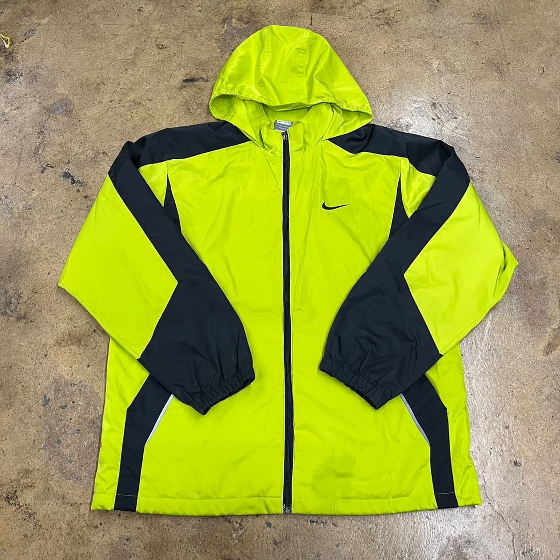 [정품/7] 나이키 형광 바람막이 후드집업 블랙 배색 b10 상품이미지2