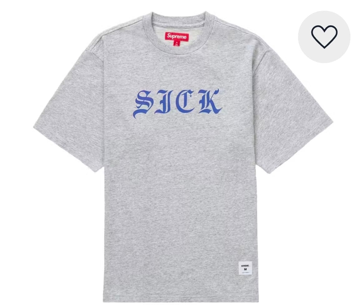 슈프림 sick s/s top 반팔 L사이즈 상품이미지1