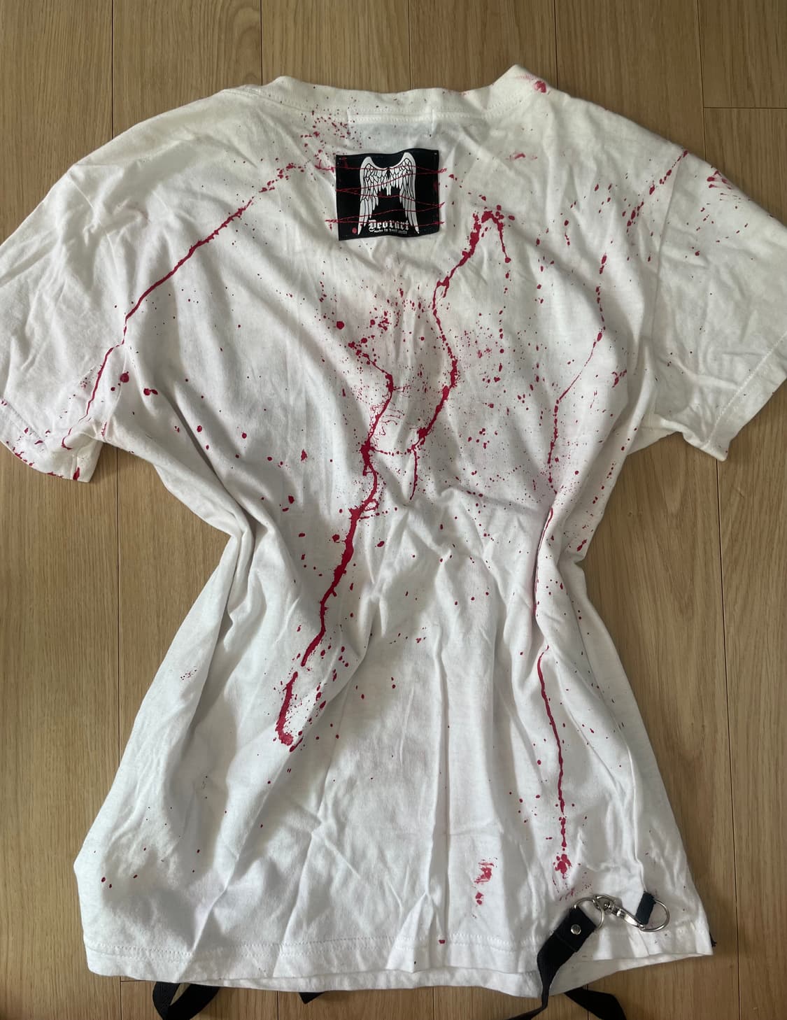 Deorart punk skull red painting shirt 상품이미지2