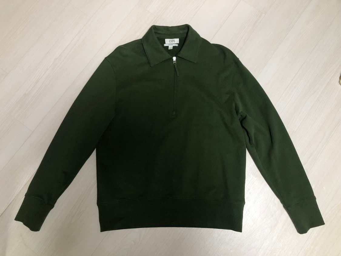 코스 코튼 반집업 그린 상품이미지1