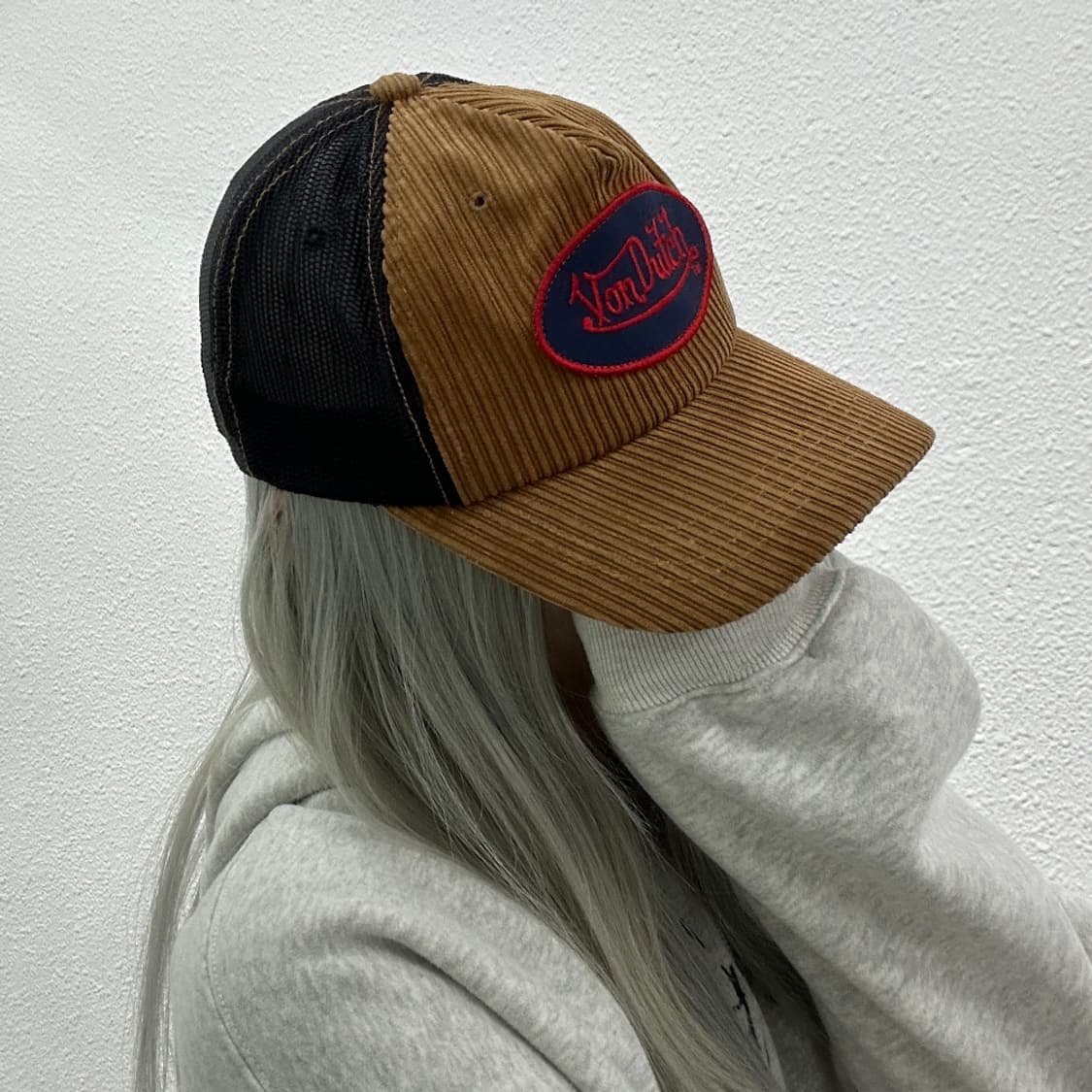 본더치 y2k 코듀로이 브라운 볼캡 상품이미지3