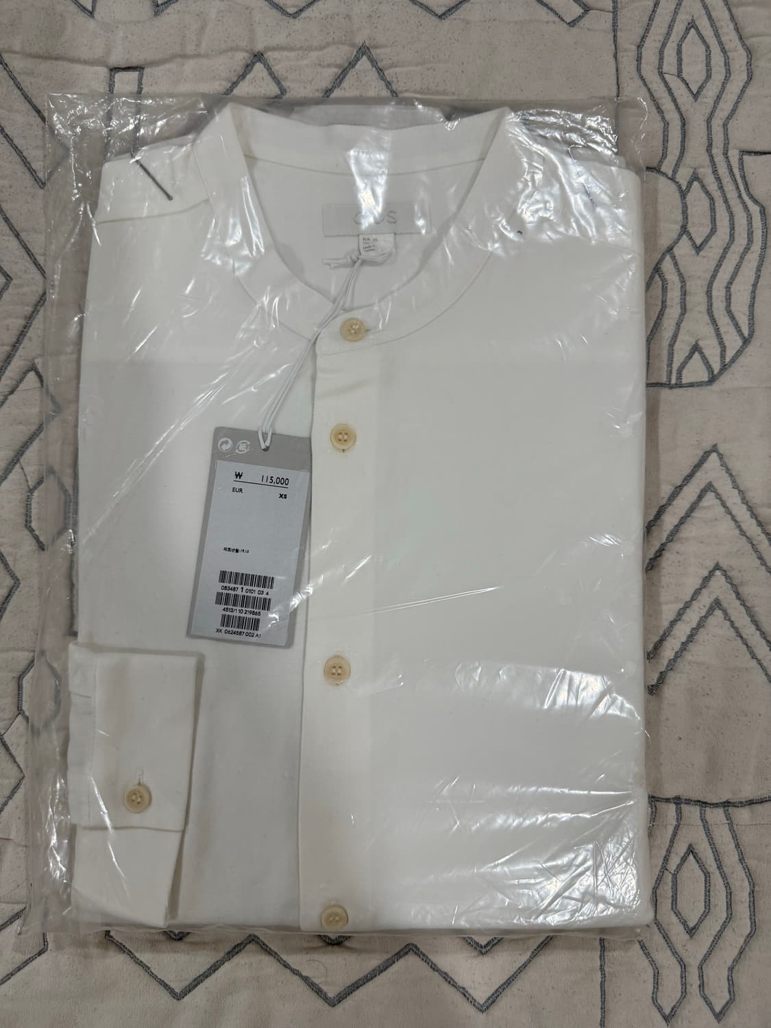 COS 밴드칼라 셔츠 XS 새상품 상품이미지1