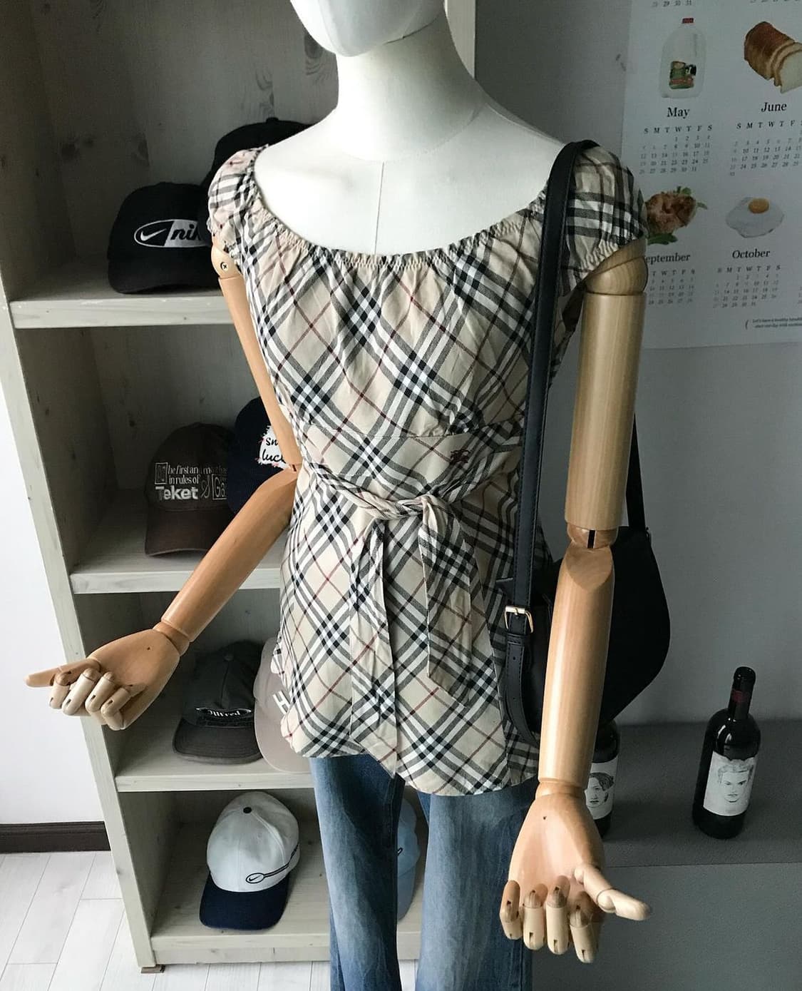 버버리 로고 노바체크 블라우스 상품이미지6