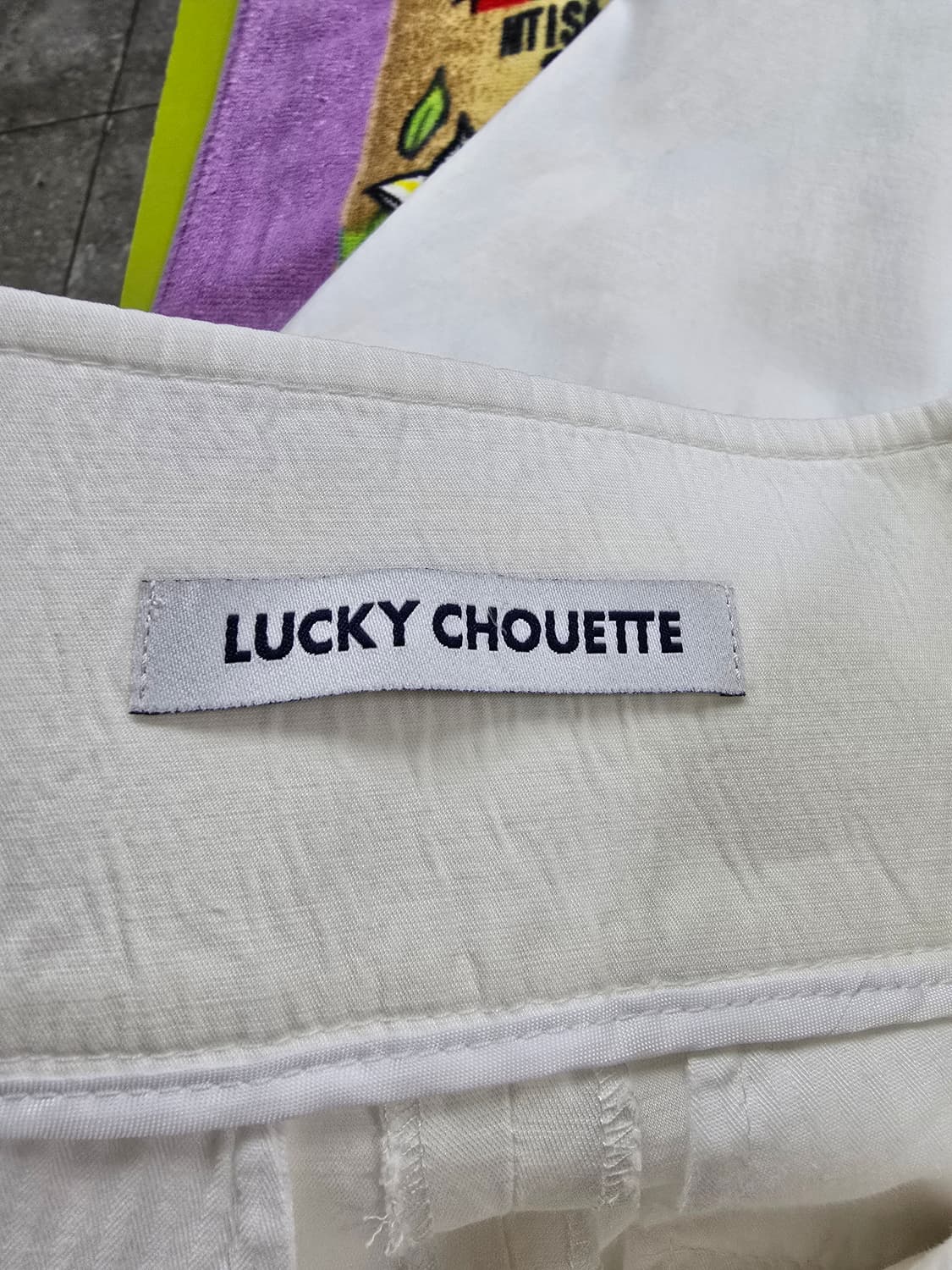 럭키슈에뜨 화이트 와이드 팬츠 (1511) 상품이미지3