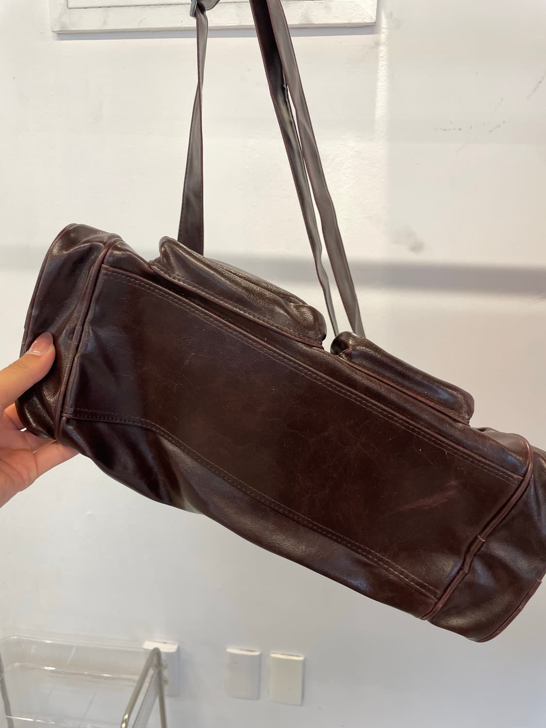 Vintage leather cross bag 상품이미지4