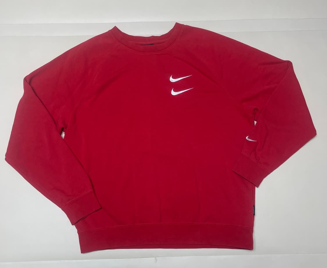 나이키 더블 스우시 크루넥 레드 맨투맨 XXL 상품이미지1