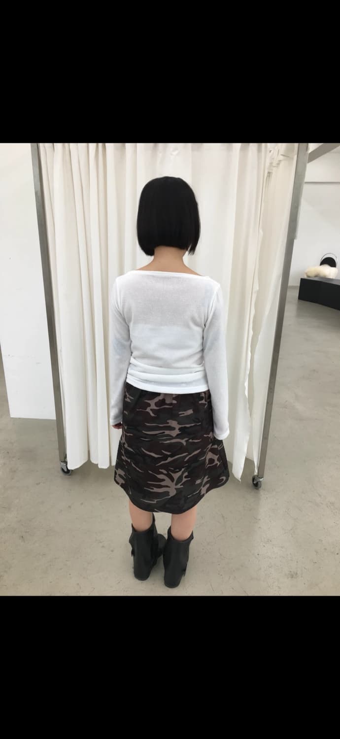 카모 플레어 타이 스커트 상품이미지2