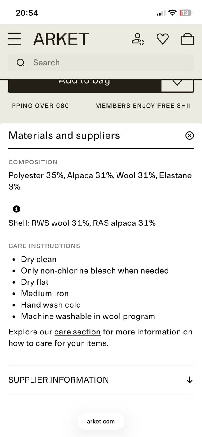 Arket 아르켓 롤넥 점퍼 니트 S 상품이미지6
